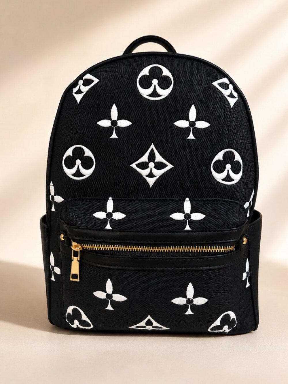 Black & White Pattern Backpack & Matching Wallet Set - NEW! - Picture 2 of 12